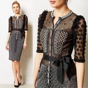 Byron Lars Beguile Multicolor Anthropologie Allusion Sheath Dress – Size 6